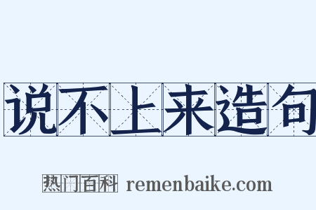 说不上来造句是什么意思的图片